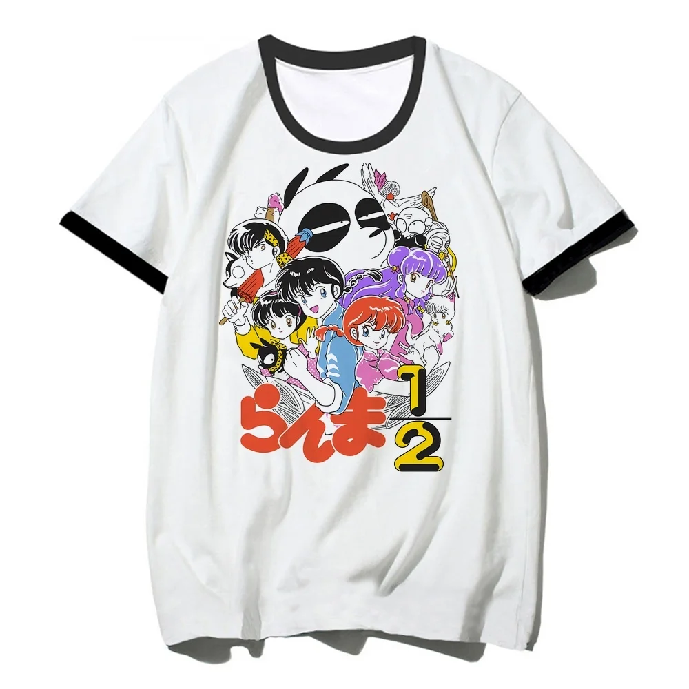 Ranma 12 Saotome t-shirt female 80s summer goth tshirt party streetwear 2000s gothic anime
