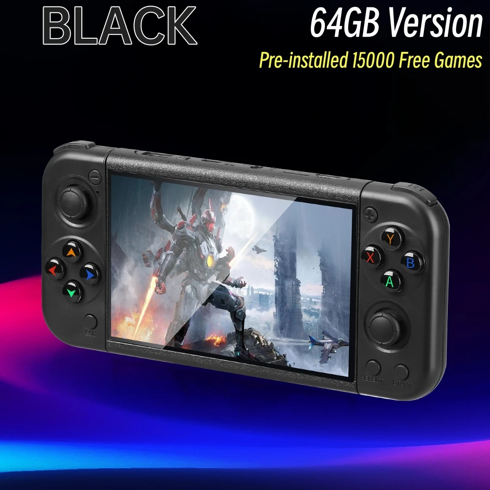 JOYARCH RG50XX 5 Pouces Rétro Console de Jeu Portable Horizontale, 800 * 480 128G PSP Plein Écran Fit Console de Jeu d'Arcade Rétro avec Joysticks Doubles et Plus de 15000 Jeux