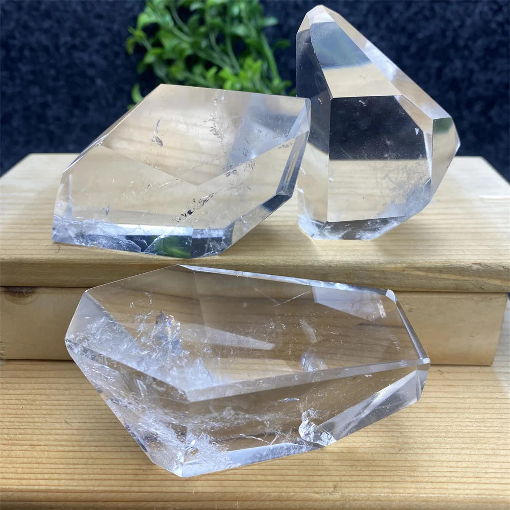 Natural White Crystal Free Polyhedron Quartz Palm Toy Raw Stone Mineral Specimen Aura Treatment Of The Best