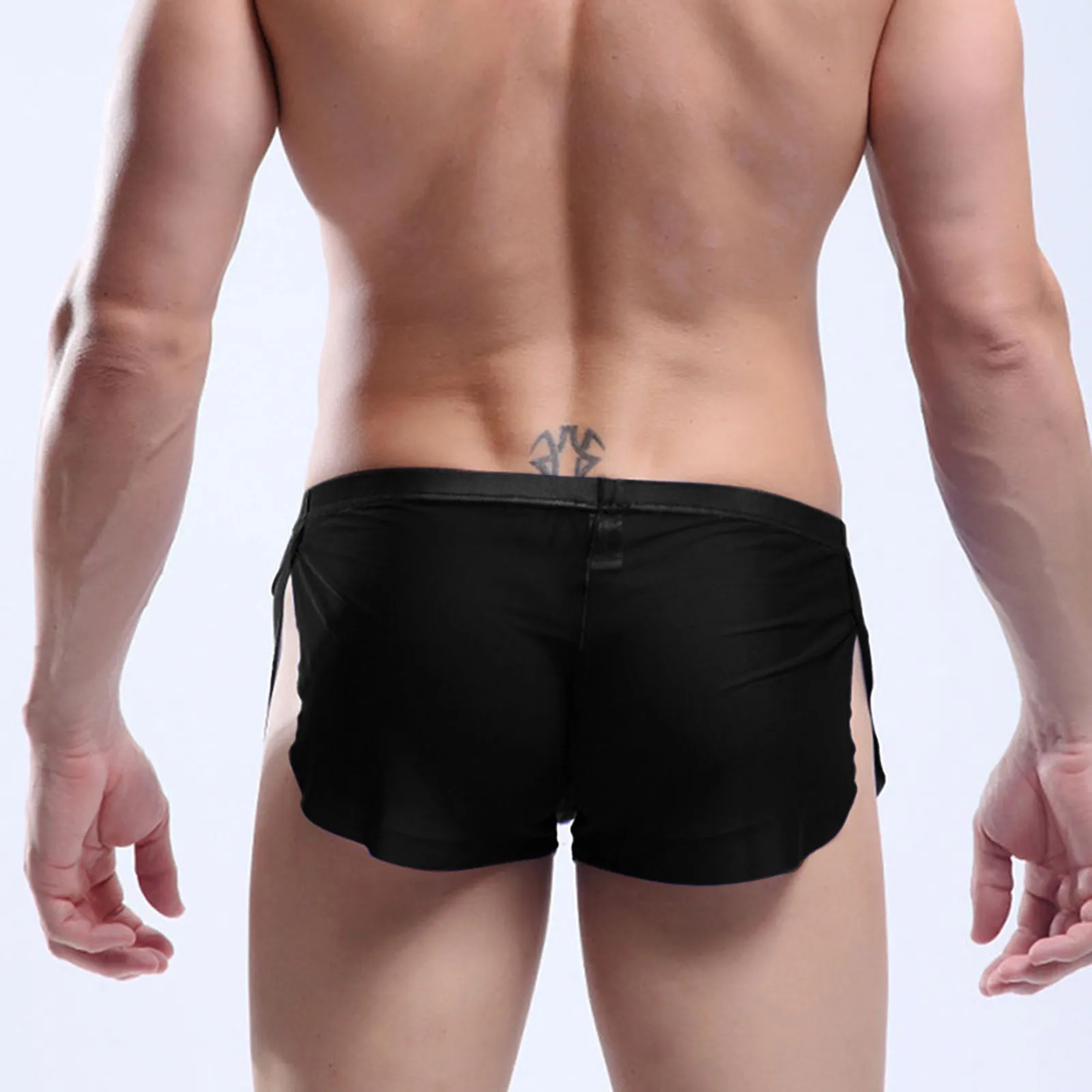 Comfortable Sexy Men Underwear Boxer Shorts Ice Silk Lounge Men Trunks Home Sleepwear Underpants Gay Underwear Panties