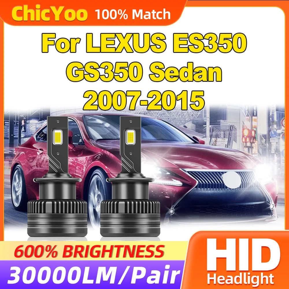 

120W LED Headlight Bulbs 30000LM HID Xenon Lights 6000K White 12V Xenon Lamps For LEXUS ES350 GS350 Sedan 2007-2013 2014 2015