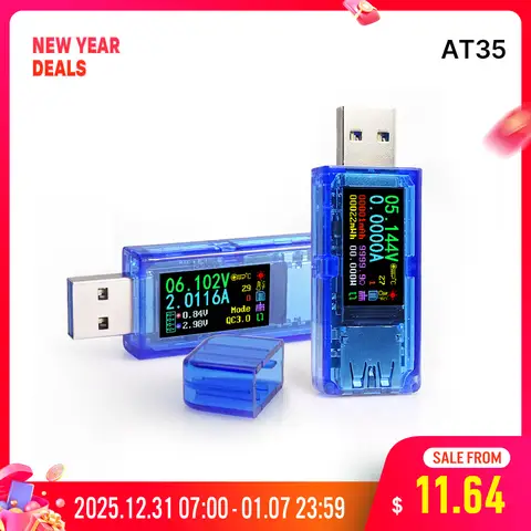 USB 5 Digit LCD Voltmeter and Ammeter RD