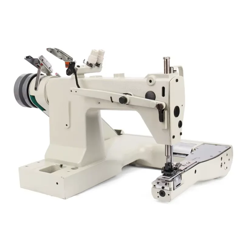 JUKKY-927 Wytrzymała, szybka maszyna do szycia z dwoma igłami, z podawaniem od ramienia, do szycia łańcuszkowego, do rękawów.