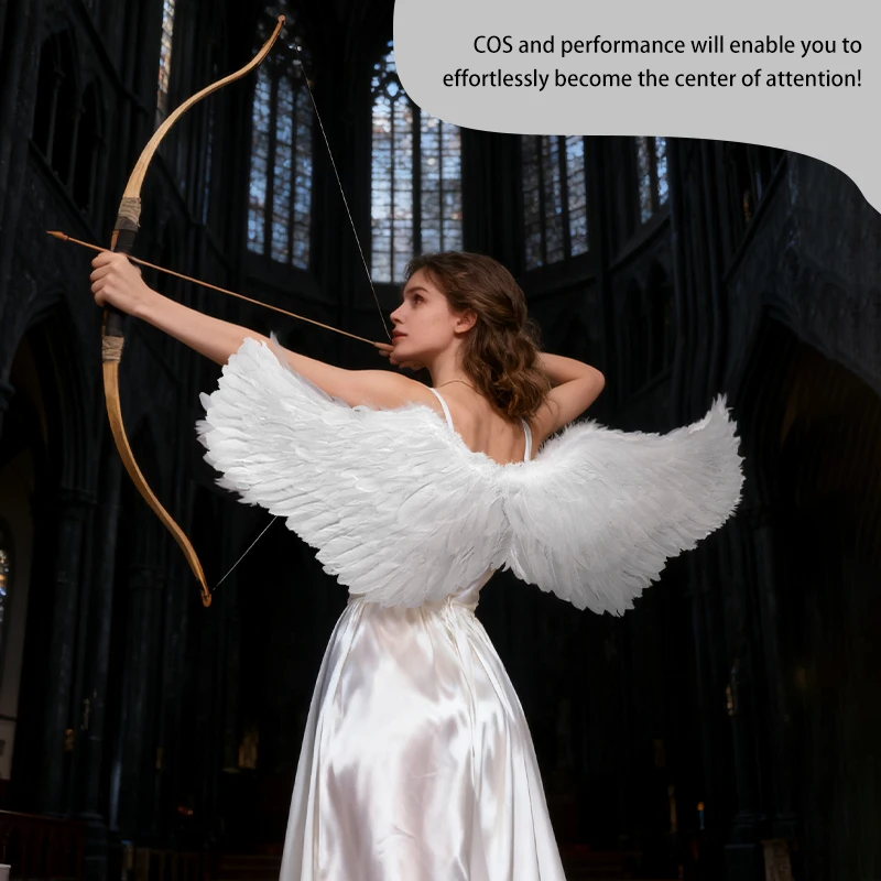 Dance Wings Accessories Halloween Wings Props Children Adult Angel Feather Wings Props Stage Performance Accessories White Black