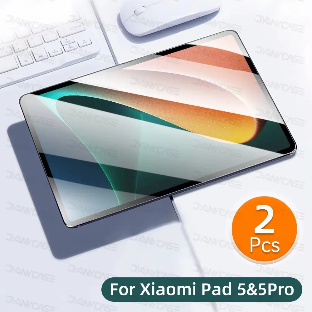 2Piece Glass Protector for 2024 Xiaomi Pad 7/5/6 Tablet Protective