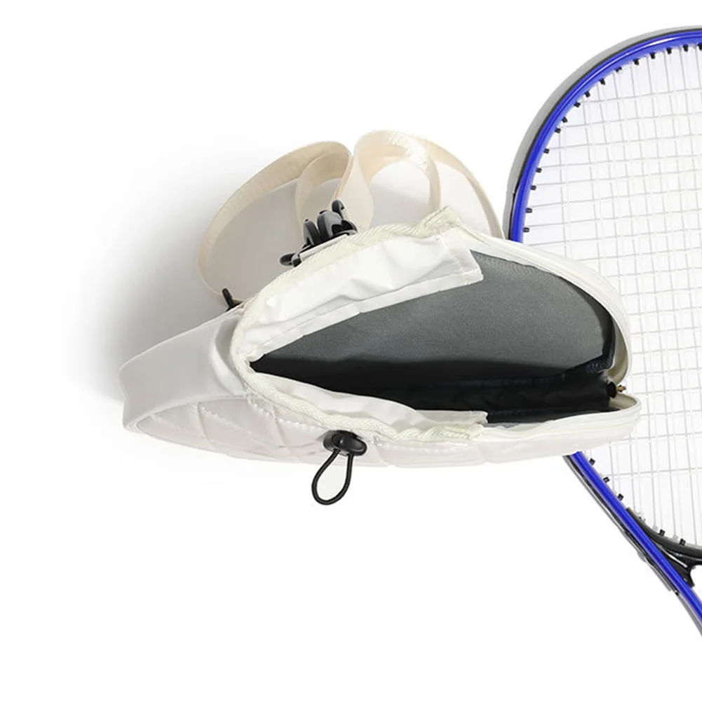 Zaino da tennis trapuntato Chiusura con cerniera Borsa da trasporto per racchetta da tennis Borsa a tracolla per racchetta da tennis per pickleball Tennis Badminton