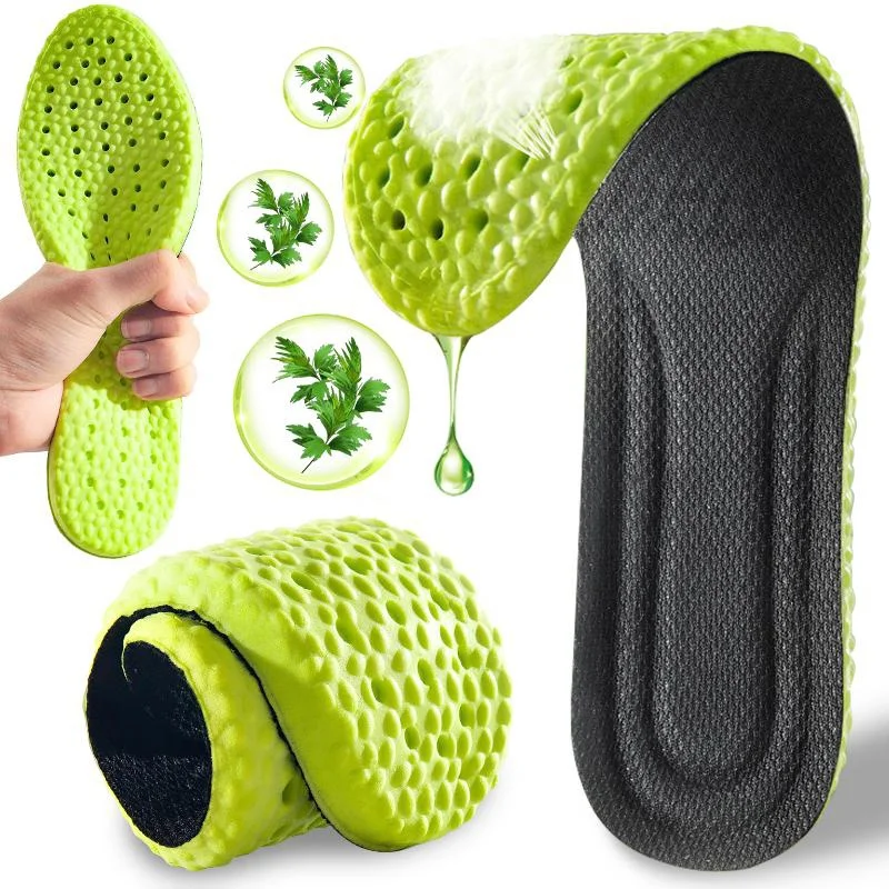 Memory Foam Wormwood Insoles for Shoes Deodorant Breathable Cushion Sport Running Insoles for Feet Man Women Orthopedic Insole