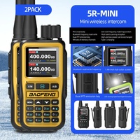 Twin Pack Baofeng UV-5R Mini 5W Radios | Bluetooth Channel Sync + NOAA Storm Reports | Type-C Rechargeable for Emergencies