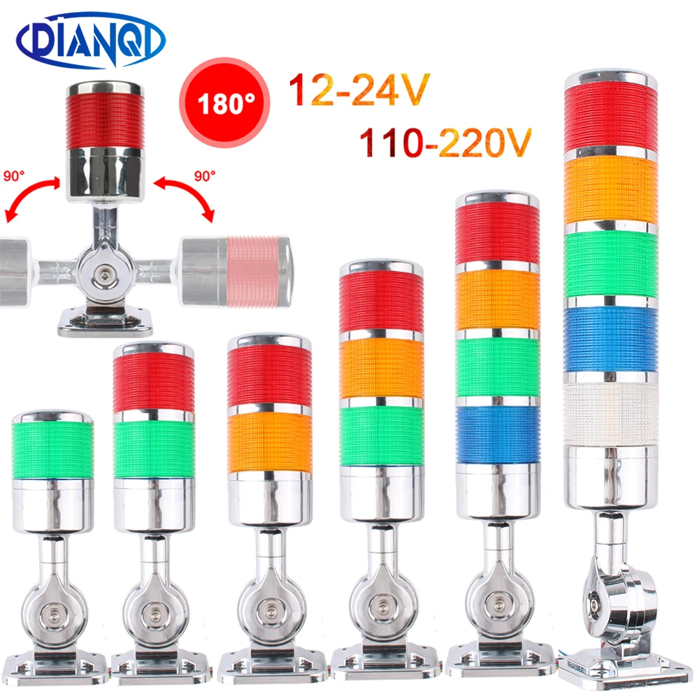 DC12V 24V AC110V 220V przemysłowe wielowarstwowe światło stosu sygnał świetlny LED Alarm światło ostrzegawcze dla maszyn lampa alarmowa LTA Tower