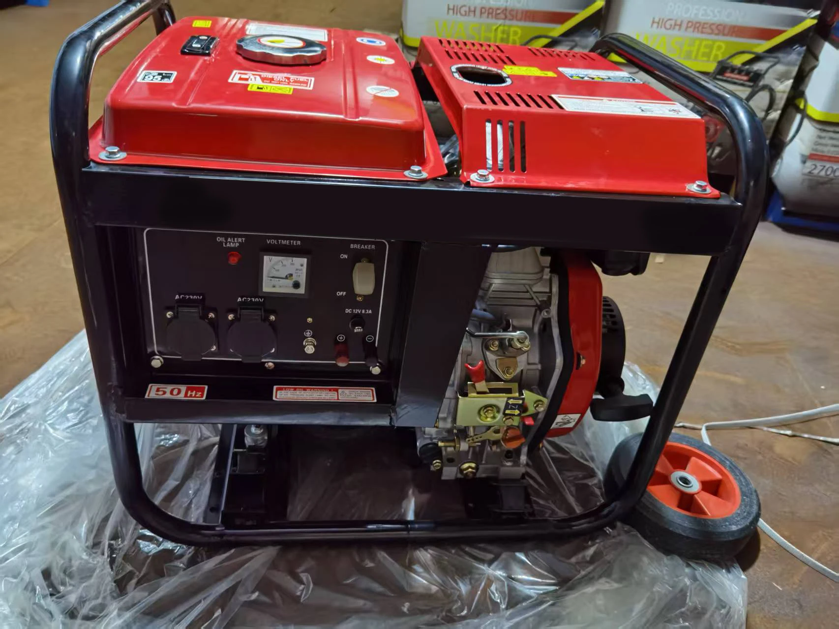 LBD-2000 2KW diesel Generator Aluminium Wire Single-Phase Electric Start diesel Generator with Wheels & Push Handle