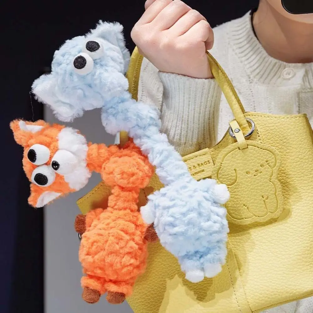 

Funny Design Long Neck Monkey Plush Keychain White Color Pink Pig Rabbit Bag Pendant Creative Gift Cute Style
