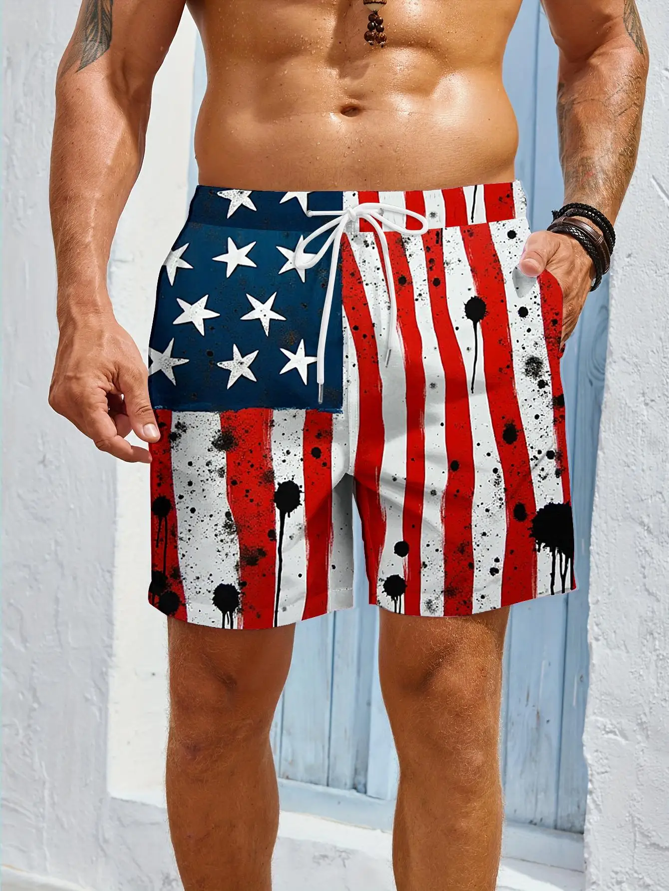 1pcs Men's Short swim trunks2026 Summer 3D Printed Short sleeve Polyester sport running  Quick drying Breathable Men's pants