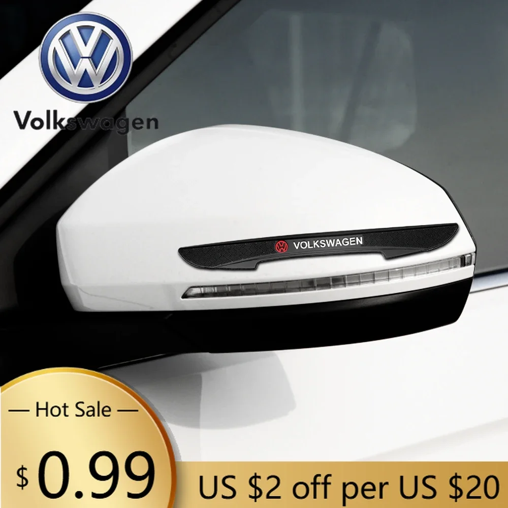

For VOLKSWAGEN VW 4pcs Rubber Car Door Edge Protector Stickers Anti Collision Strips For VW Volkswagen Polo Golf CC GTI Tiguan P