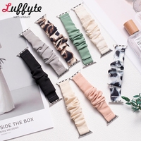 Soft Cute Printed Elastic Cloth Strap for Apple Watch Band Series 1-10 SE Wrist Bracelets for iWatch 49/46/45/44/42/41/40/38mm