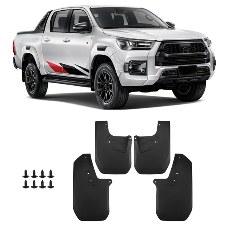

Fender Mud Guard Flap Car Mud Flaps Splash Flaps Accessories For Toyota Hilux GR Sport 2024-2025