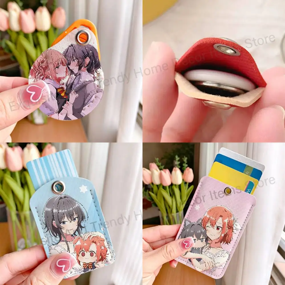 Manga W-Whisper Me a Love S-Song Card Holder Keychain Key Air Tag Ring Door Lock Access Protective Case For Security Gift
