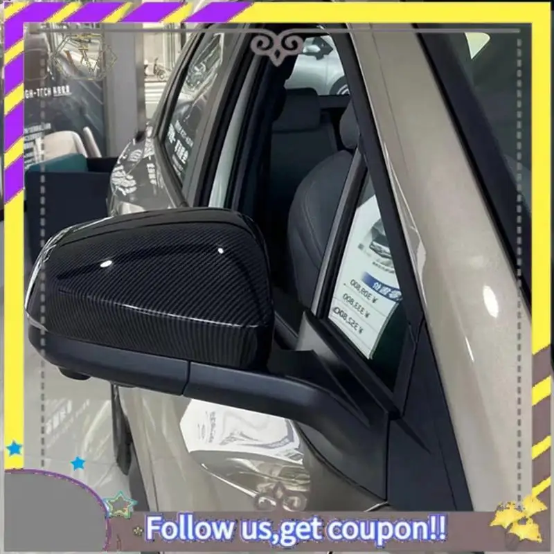 

ABXV-Car Carbon Fiber Rearview Side Glass Mirror Cover Trim Frame Side Mirror Caps For Toyota Bz4x 2022 2023