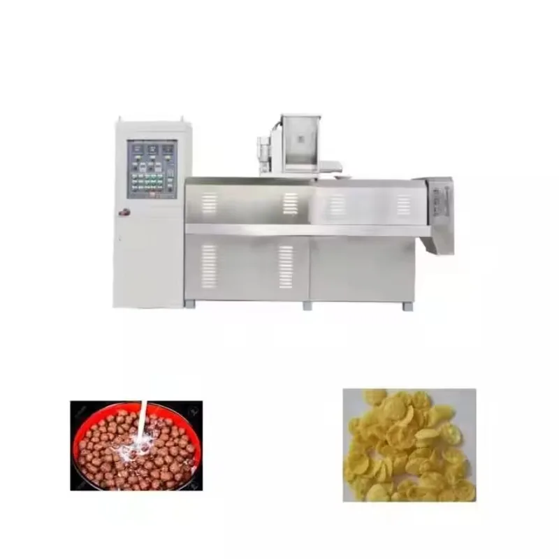 Extruder Cornflakes Mini Breakfast Cereals Production Corn Flakes Processing Li…