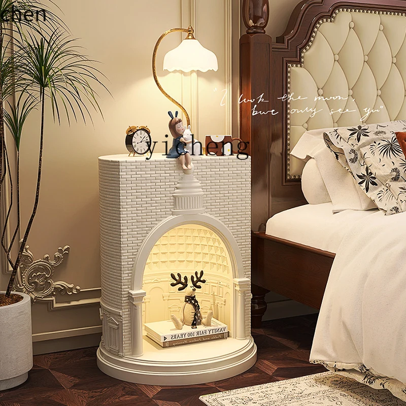 YFY Bedside Table Alternative Bedroom Small Side Table Bedside Storage Rack