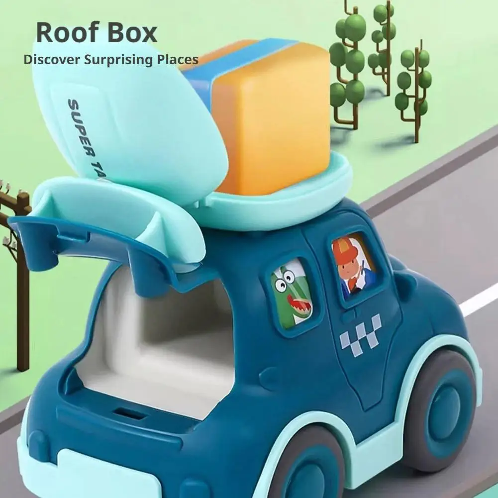 Cartoon Mini Pull Back Toy Car Montessori Inertia Vehicles Early Educational Crawling Toys for Boys Birthday Gifts view 4