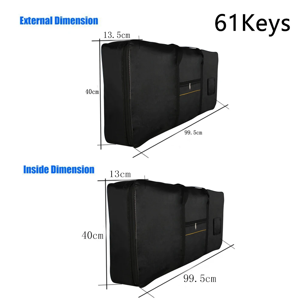 Elektronische Klavier Tasche Abdeckung 61/76 Schlüssel Wasserdichte Oxford Tuch Verdickte Handtasche Tastatur Tasche Fall Musikinstrumente Zubehör – Detail 3