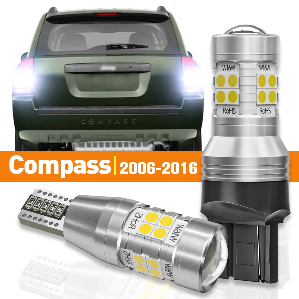 

2pcs LED Reverse Light For Jeep Compass MK 2006-2016 2007 2008 2009 2010 2011 2012 2013 2014 2015 Accessories Canbus Lamp