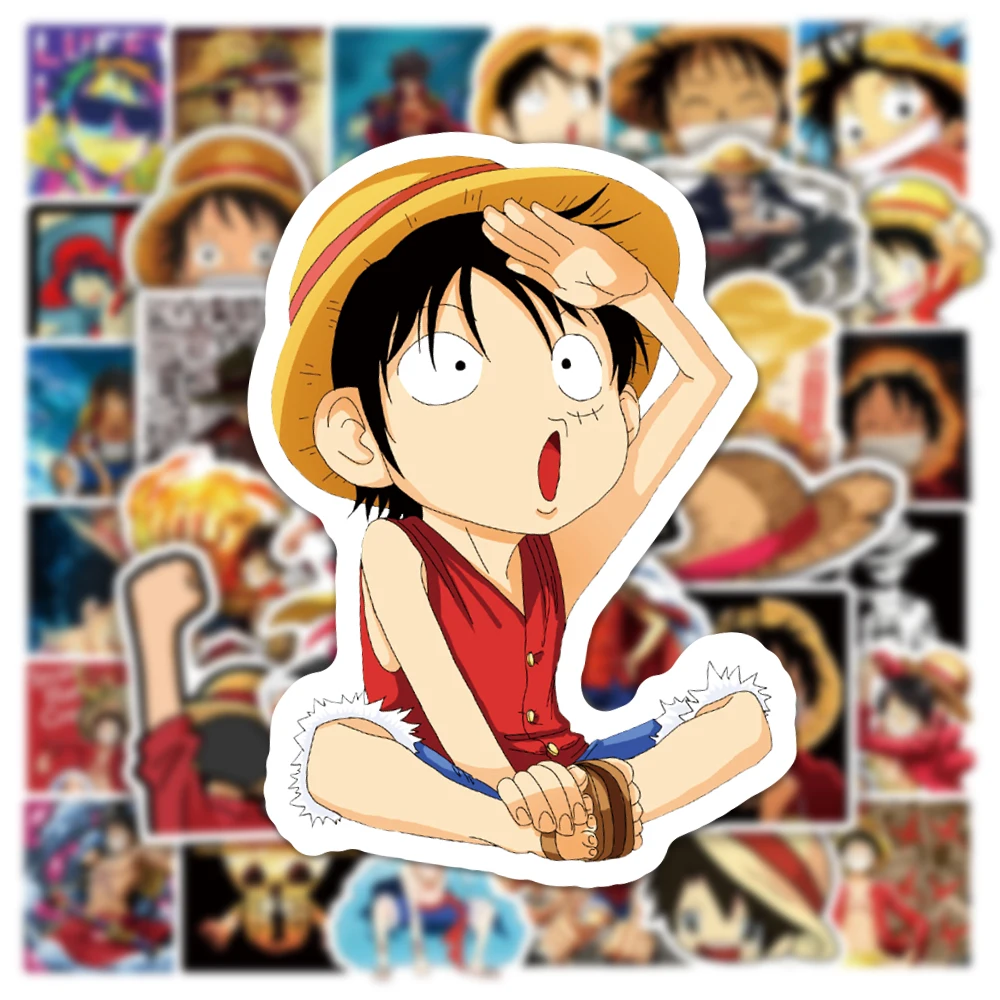 

10/30/50PCS Anime ONE PIECE Monkey D Luffy Cartoon Graffiti Stickers Waterproof Decals Kids Toy DIY Water Cup Pencil Case Desk