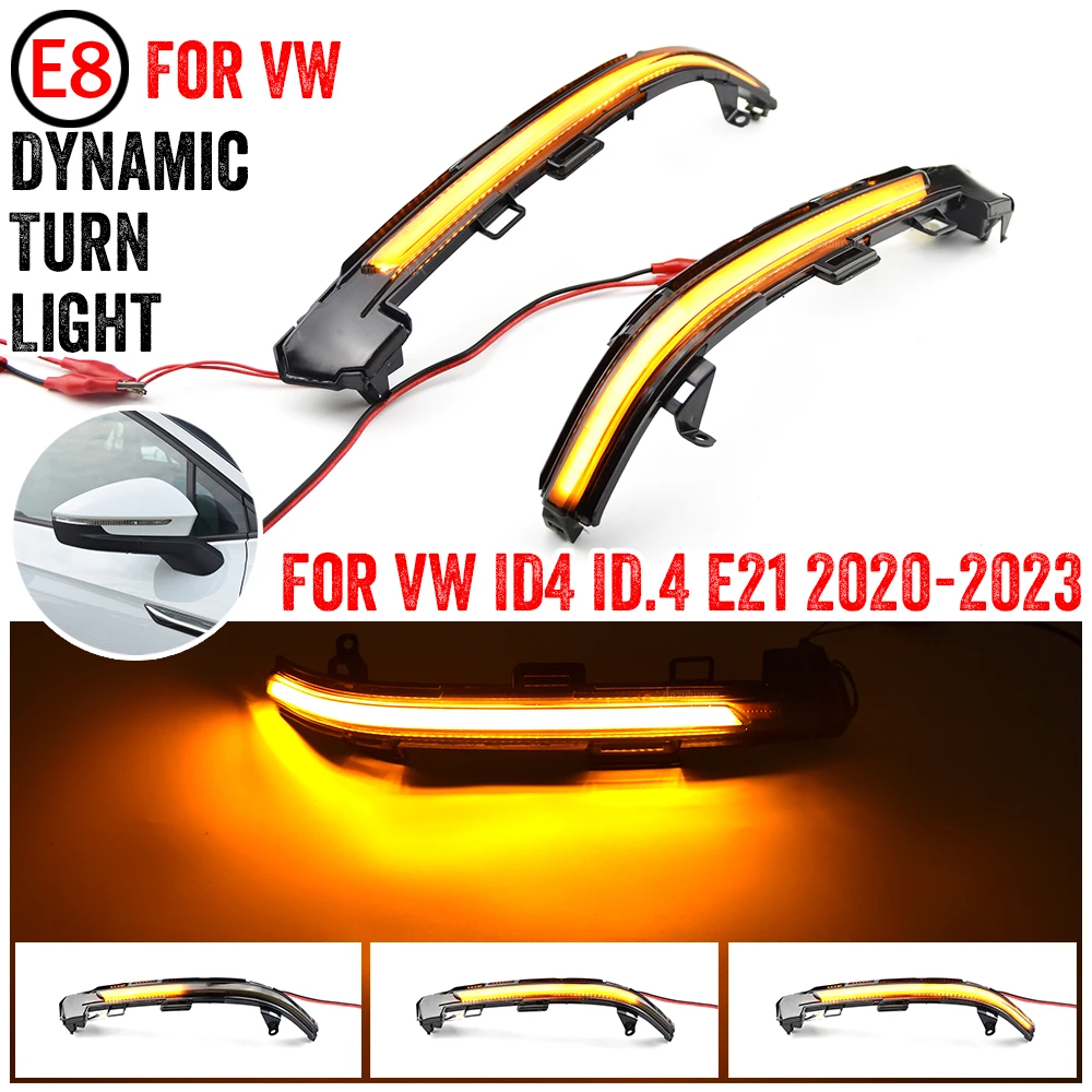 

Side Mirror LED Dynamic Turn Signal Light Sequential For Volkswagen VW ID4 ID.4 E21 2020 2021 2022 2023 1st Pure GTX Pro