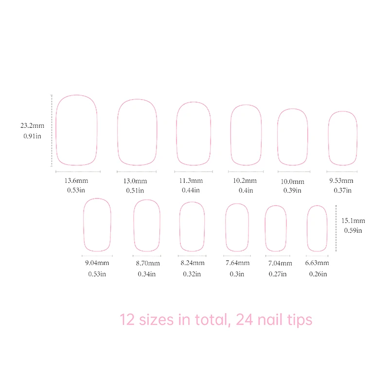 

NEW SALE 24Pcs French Love Bow Press On Nails Cute And Versatile Design False Nail For Women Girls Removable Wearable Art