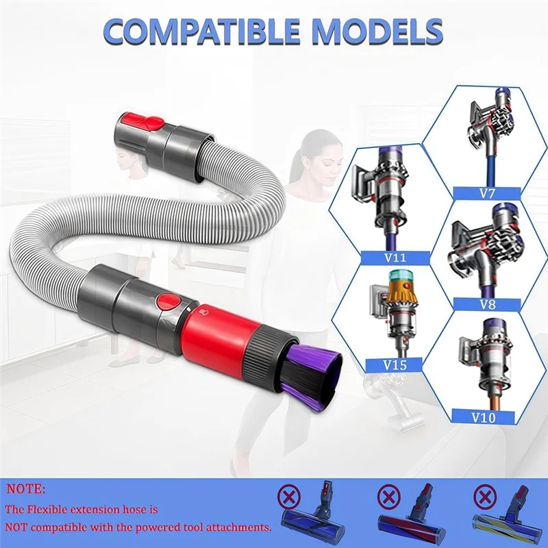 A05G-مجموعة ملحقات فرشاة الغبار فرشاة الغبار الخالية من الخدش لملحقات خرطوم دايسون V7/V8/V10/V11/V15