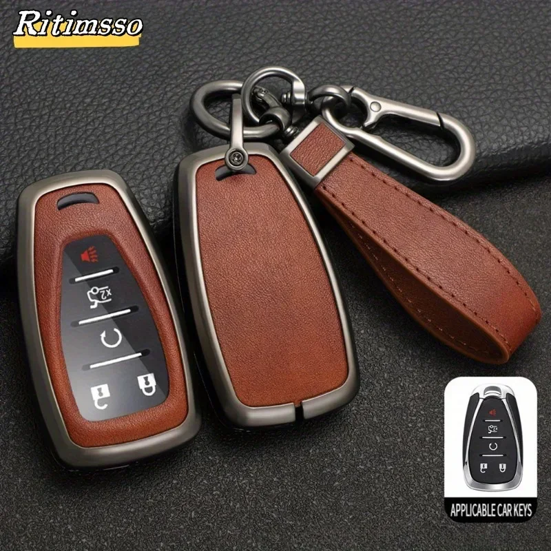 For Chevrolet Malibu Blazer Traverse Cruze Spark Sonic Camaro Volt Bolt Trax Seeker Onix Equino Orlando Alloy Car Key Case Cover