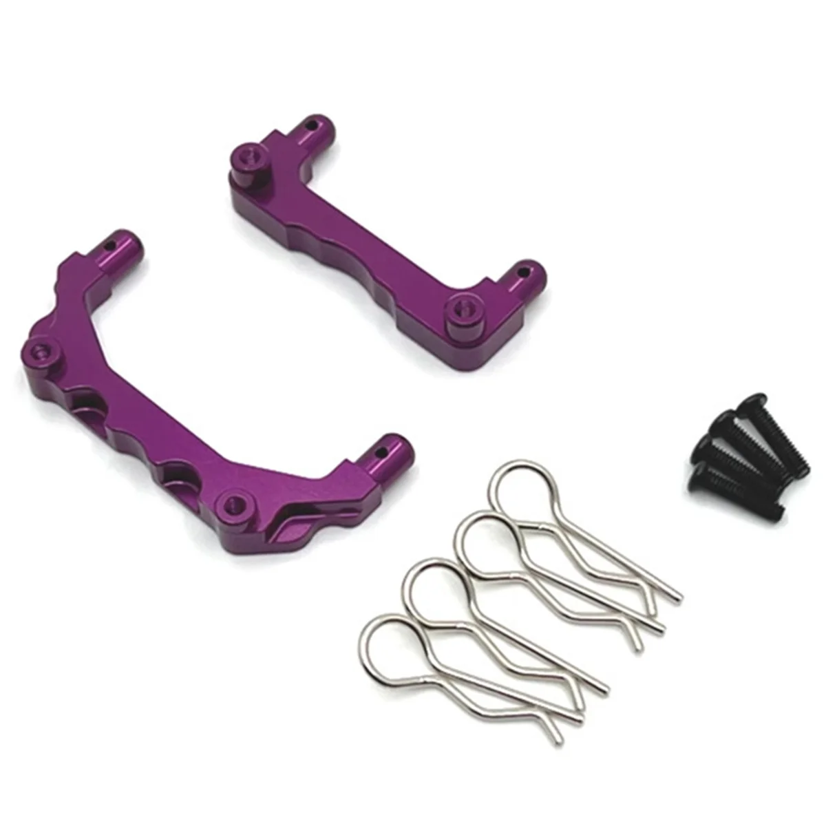 Aluminum Front & Rear Metal Body Pillars Parts for MJX 1/14 14209 14210 RC Car Upgrade Parts Purple