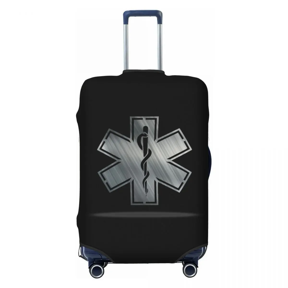 

Custom Emt Star Of Life Luggage Cover Elastic Paramedic Medical Travel Suitcase Protective Covers Fits 18-32 Inch