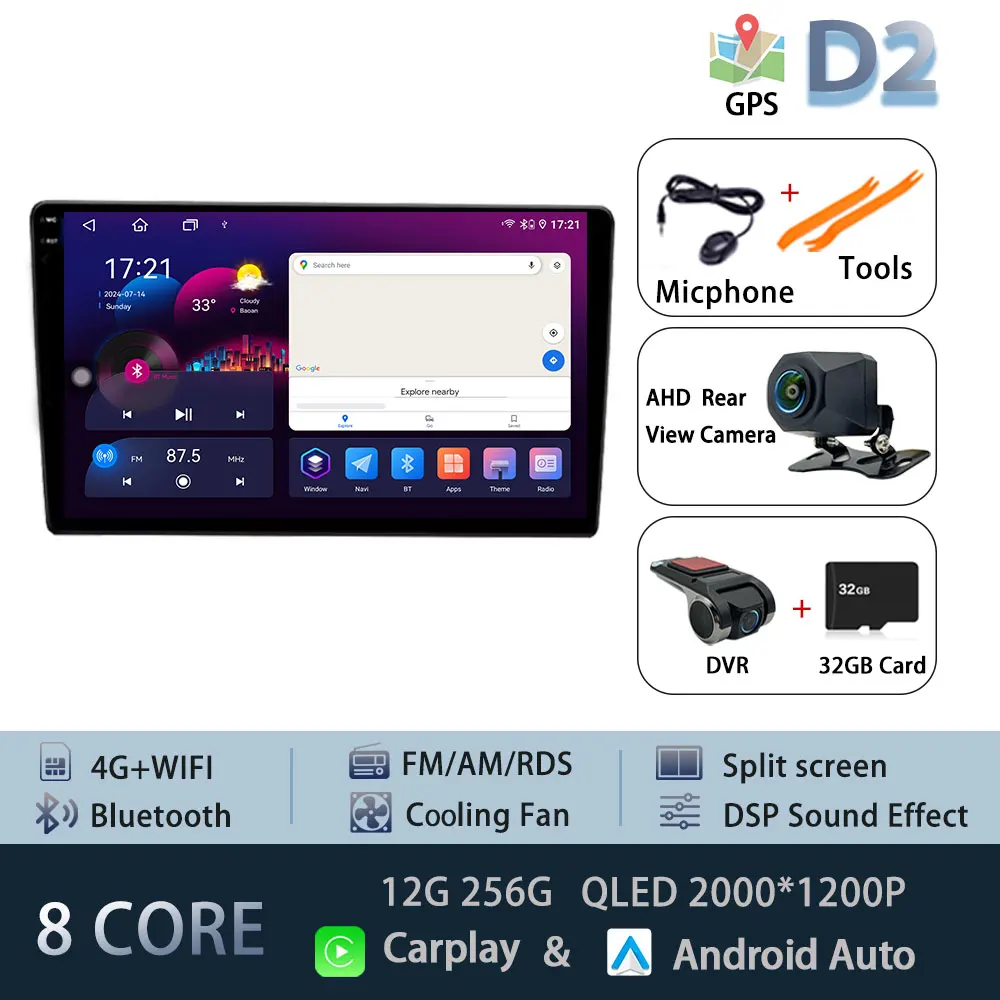 Voor Hyundai Azera 2006-2010 Android 15 Carplay Auto Radio Recorder Multimedia Speler Geen 2din GPS Navigatie Auto accessoires