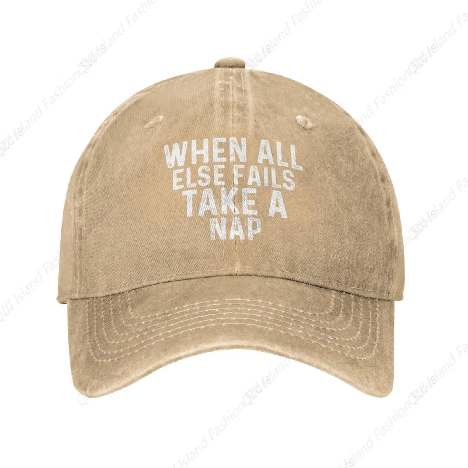 Whens All Else Fails Take A Nap Cap Baseball Caps for Men Women Vintage Trucker Denim Hat Washed Cotton Fashion Unisex