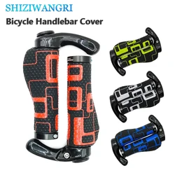 Bicycle Grips Bike Handlebar Grip Ergonomic Mountain Bike Grips Aluminum Double Lock-on MTB Microfiber + Silicone Comfort Shock