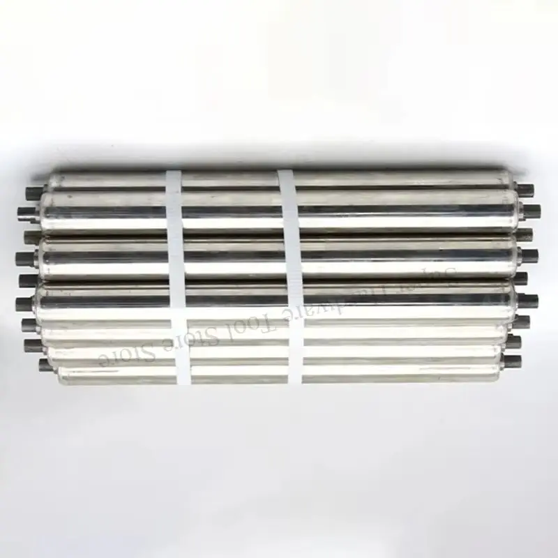 1Pcs Galvanized Gravity Roller Conveyor Dia 25 38 50 60mm Length 150 200 250 300 350 400 450 500 550 600mm Precision Bearings