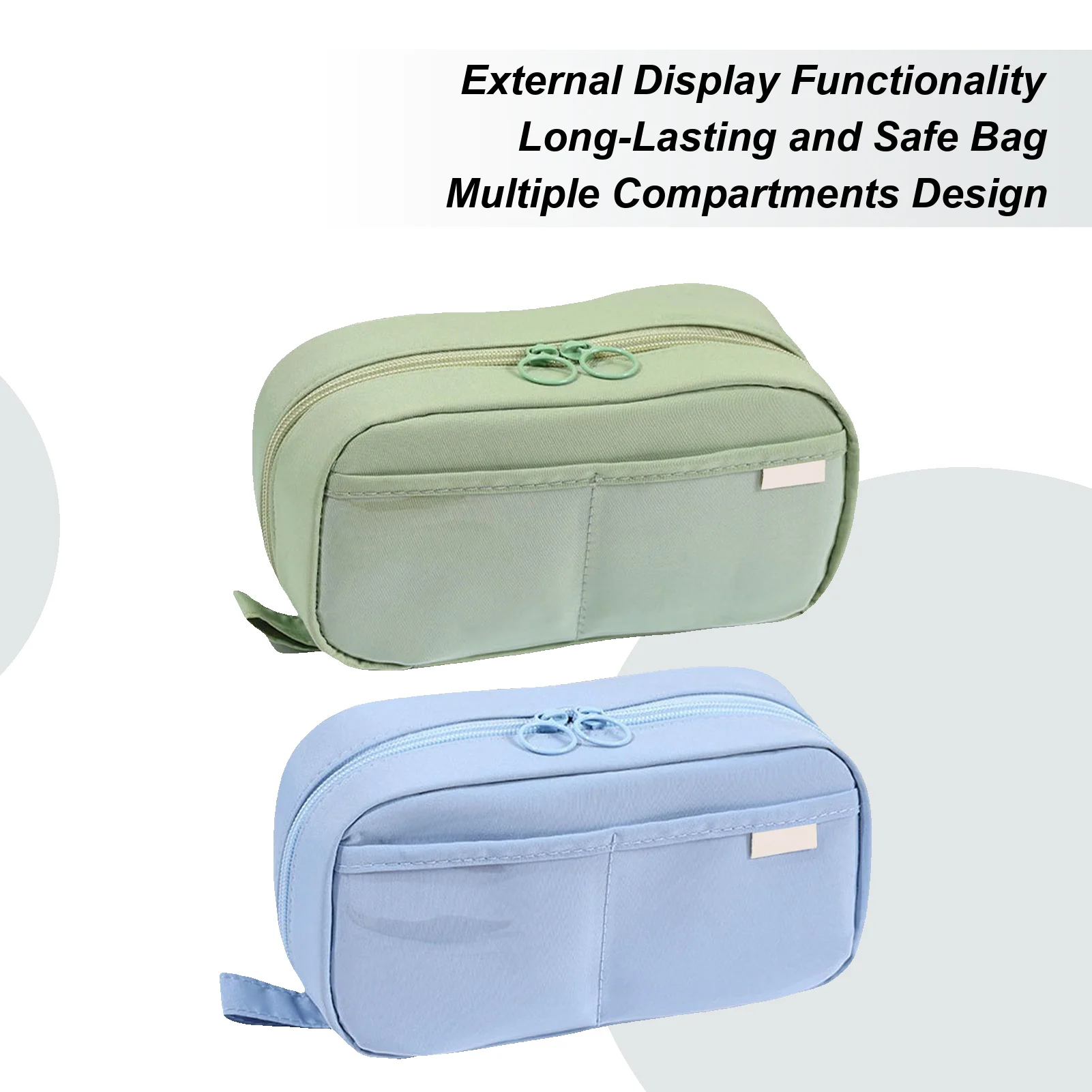 

Large Capacity Pencil Case Waterproof Wide Opening Portable Organizer Zipper Pencil Storage Case Multi-layer Stationery Bag