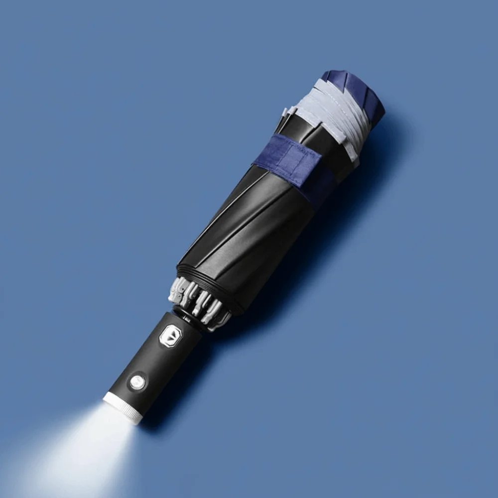 

Fashion With LED Flashlight Fully Automatic Umbrella Rainproof UV Sunshade Sun Protection Umbrella Wind Resistance Rain Umbrella