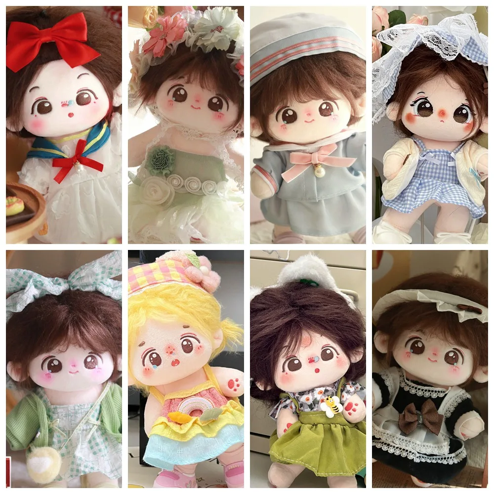 Toy Accessories 20cm Cotton Doll's Clothes Girl Skirt Multi Color Doll Lolita Dress Cute Mini Cotton Doll Lolita Outfit Dress