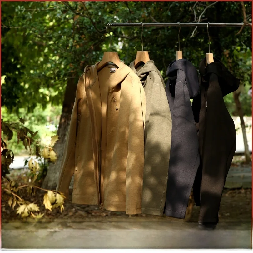 

Functional Spor Men's Casual Jaet AirproHeat Warm Fce Outerwear Stand Fit Youthful Autumn Outerwear with Zipper