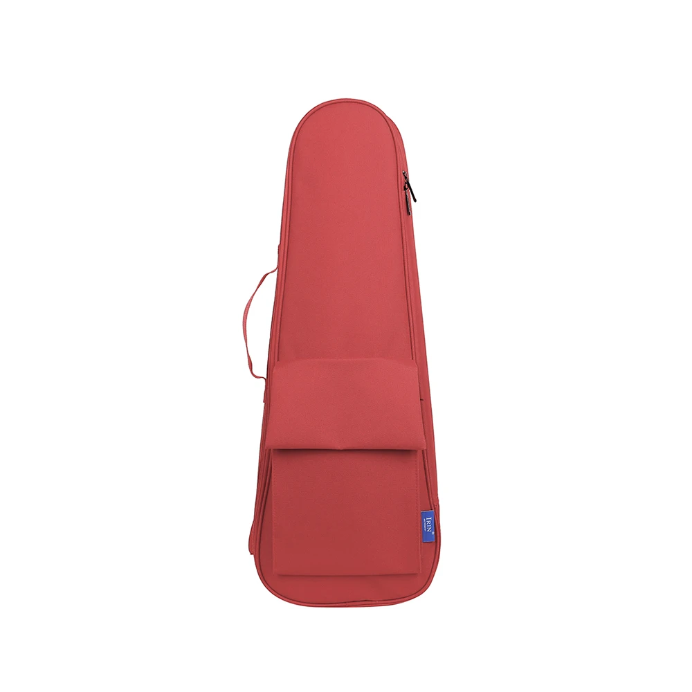 Ukulele Bag 26 Inch Red Portable Soft Case 4 String Hawaiian Mini Guitar Bag Thickened Oxford Cloth Bag Double Shoulder Backpack