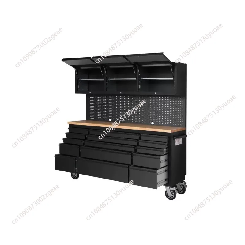 72 Inch Garage Stainless Steel Tool Cabinet Combination Tool Workbench Chest with Storage Drawer for Heavy Duty Workshop