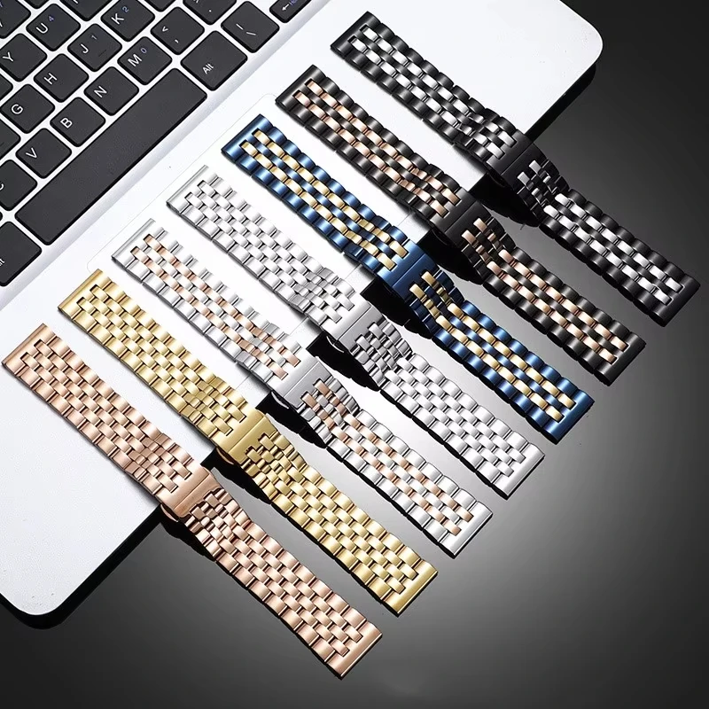 20mm 22mm Quick Release 304L Stainless Steel Watch Strap for Universal Waterproof Metal Watch Band Replacement Bracelet