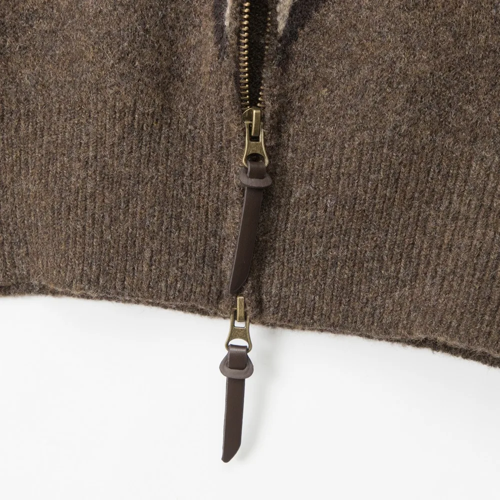 Suéteres Cardican con cremallera cruzada bordada, abrigos, ropa de invierno de punto gótica, prendas de punto holgadas para mujeres y niñas, señoras de oficina