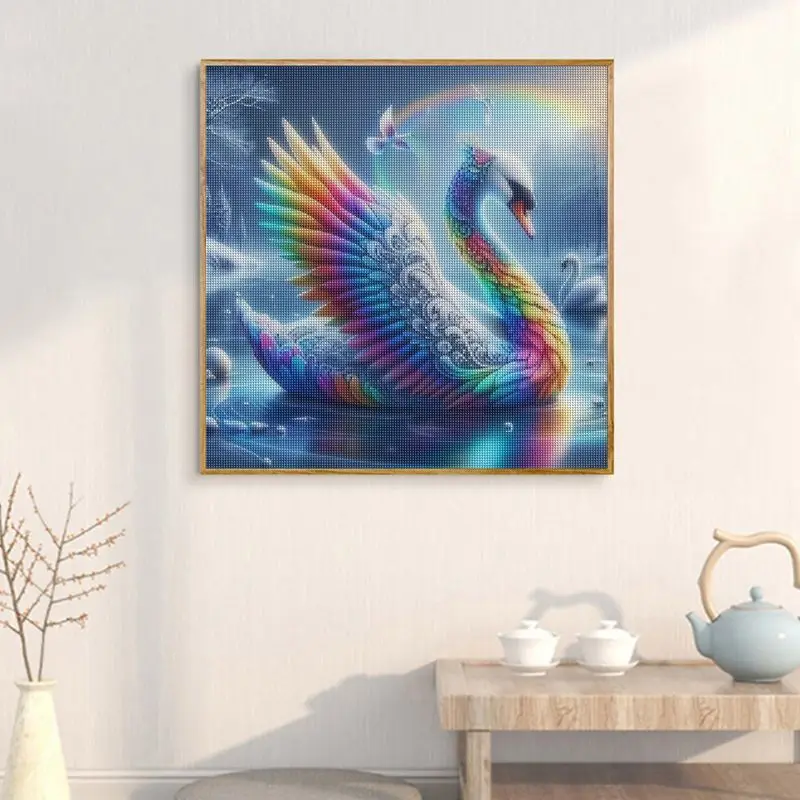 

GATYZTORY Diamond Painting Swan Full Square Drill Diamond Embroidery Full Set Diamond Mosaic Animal Home Sale Decoration Gift