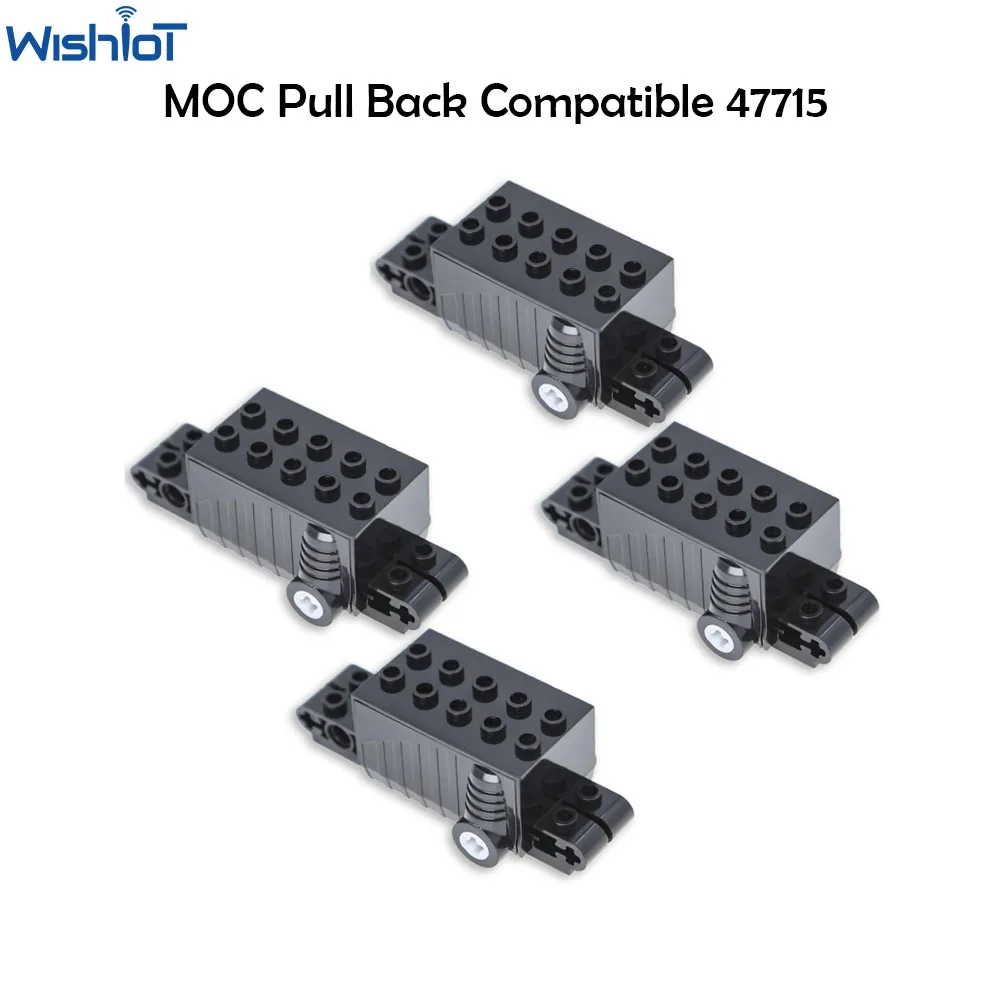 MOC Pull Back Motor 9x4x2 2/3 Compatible with legoeds Building Blocks 47715c01 Motorcycle Racers Inertia Cars Mechanical Parts