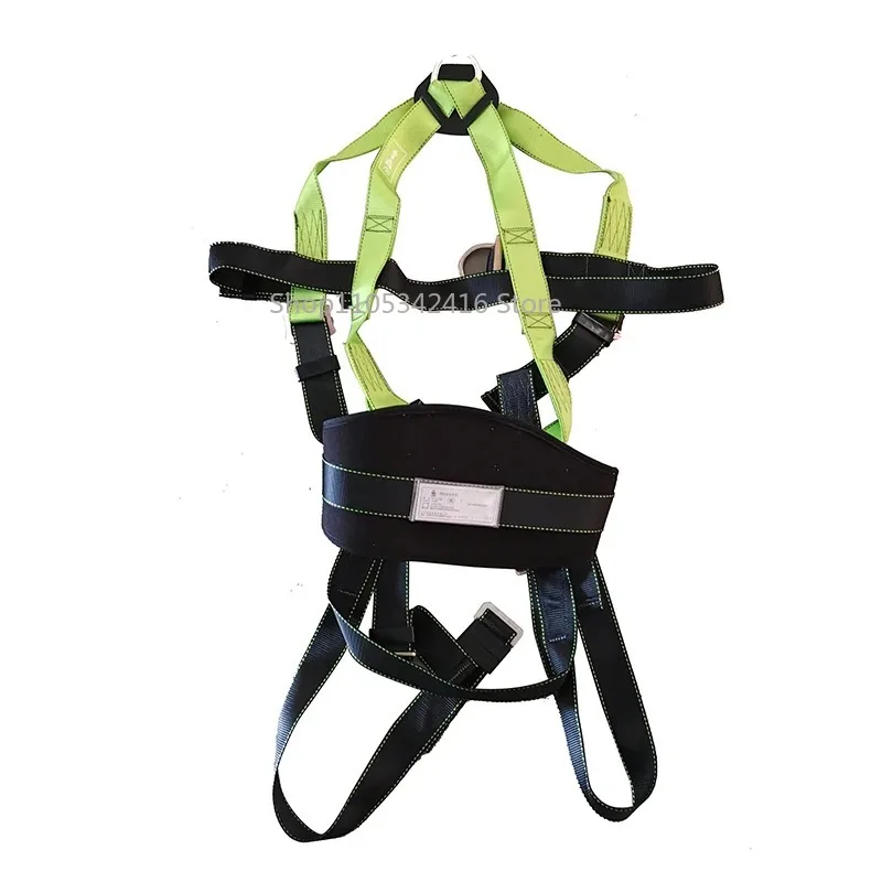 Polyester Safety Belt With Lanyard Carabiner Descender For Emergency Rescue Escape Survival Equipment