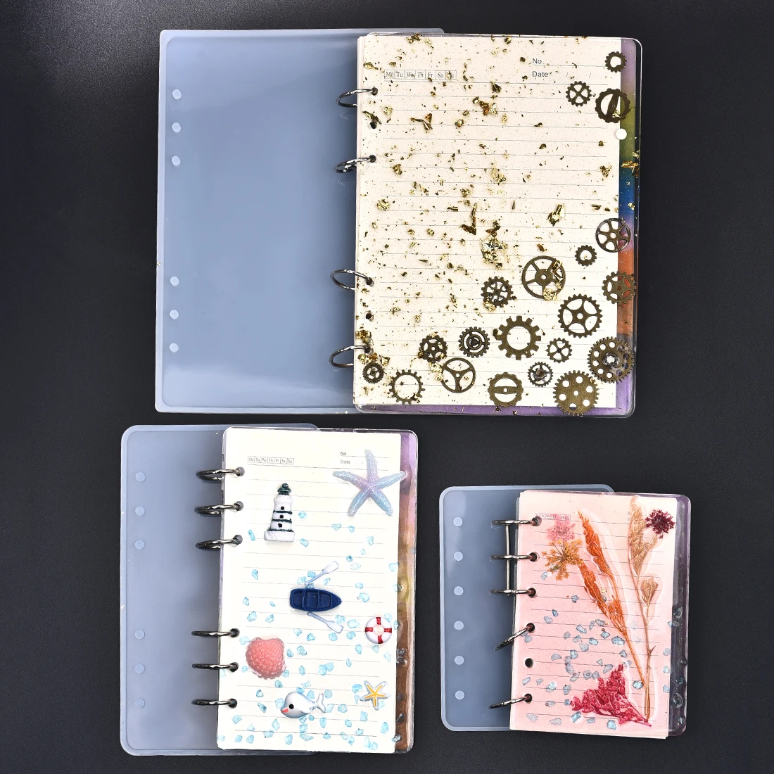 DIY Notebook Cover Resin Mold Crystal UV Epoxy Silicone Molds Transparent Book Creative Gift Resin Casting Molds Resin Craft