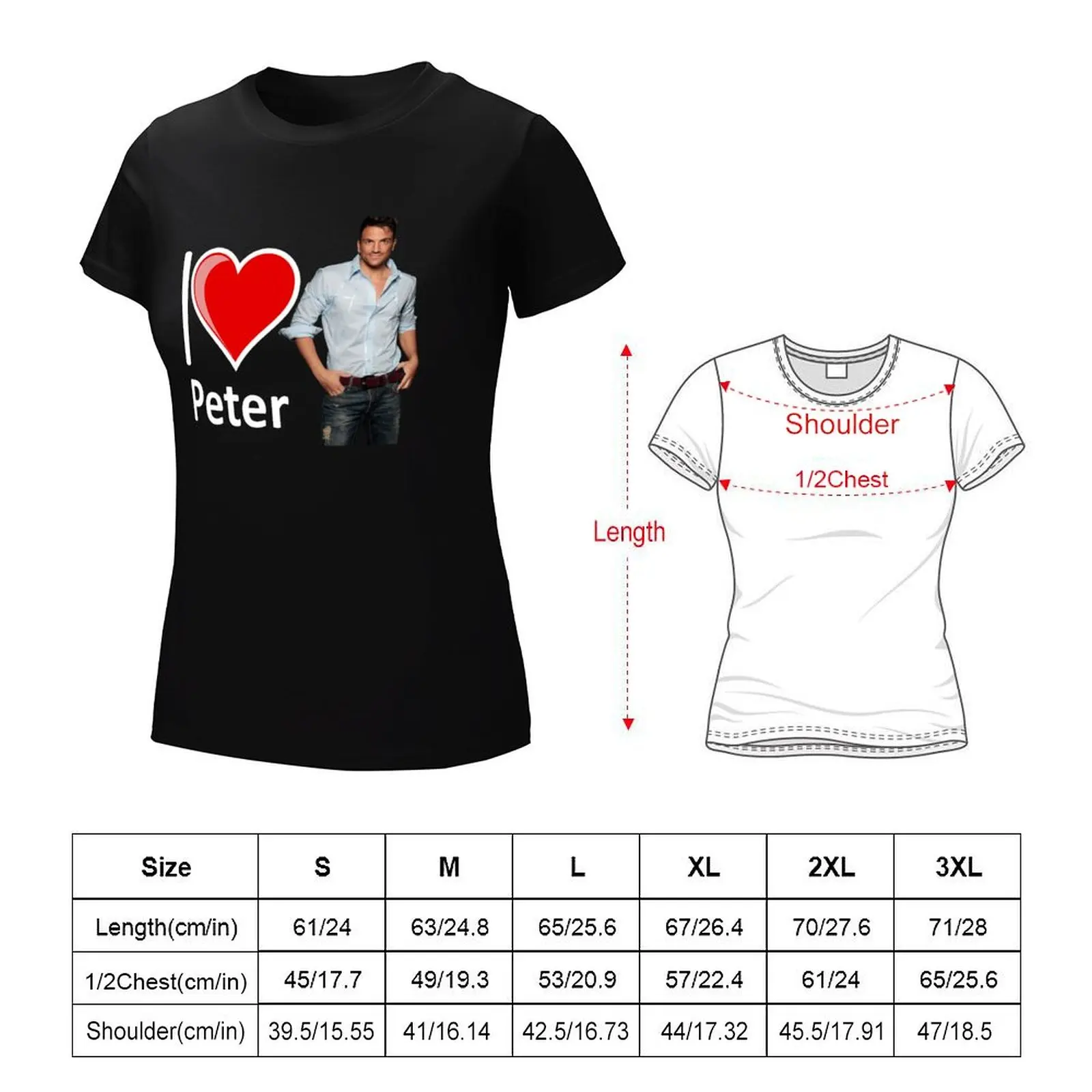 T-shirt mignon avec des médicaments pour femme, vêtements pour dame, t-shirt pour femme, grande taille, hiphélicoptère, j'aime Peter Andre